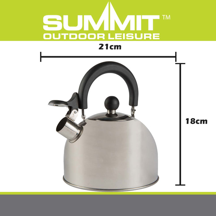 2Ltr Kettle In Stainless Steel Compact Water Heater 18cm x 21cm Silver X 1