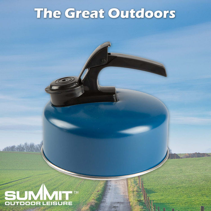 1Ltr Kettle In Dark Blue Compact Water Heater 16cm x 13. 5cm Blue X 1