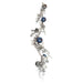 Christmas Velvet Pumpkin Leaves Berries Garland 120cm x 28cm Blue X 1