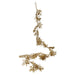 Christmas Glitter Leaves Garland Decoration 150cm x 15cm Gold X 1