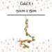Christmas Glitter Leaves Garland Decoration 150cm x 15cm Gold X 1
