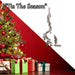 Christmas Glitter Leaves Garland Decoration 150cm x 8cm Cream X 1