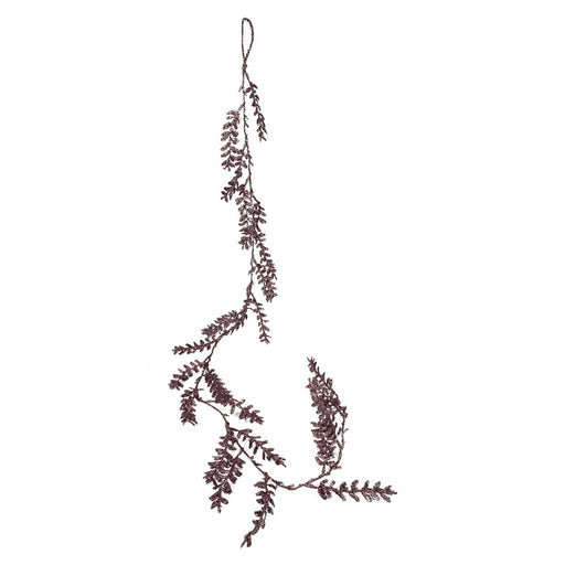 Christmas Glitter Leaves Garland Decoration 150cm x 8cm Gold X 1