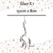 Christmas Glitter Leaves Garland Decoration 150cm x 8cm Silver X 1