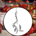 Christmas Glitter Leaves Garland Decoration 150cm x 8cm Silver X 1