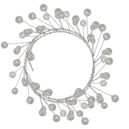 Christmas Pearl Garland Decoration 100cm x 3cm Cream X 1