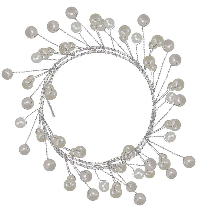 Christmas Pearl Garland Decoration 100cm x 3cm Cream X 1