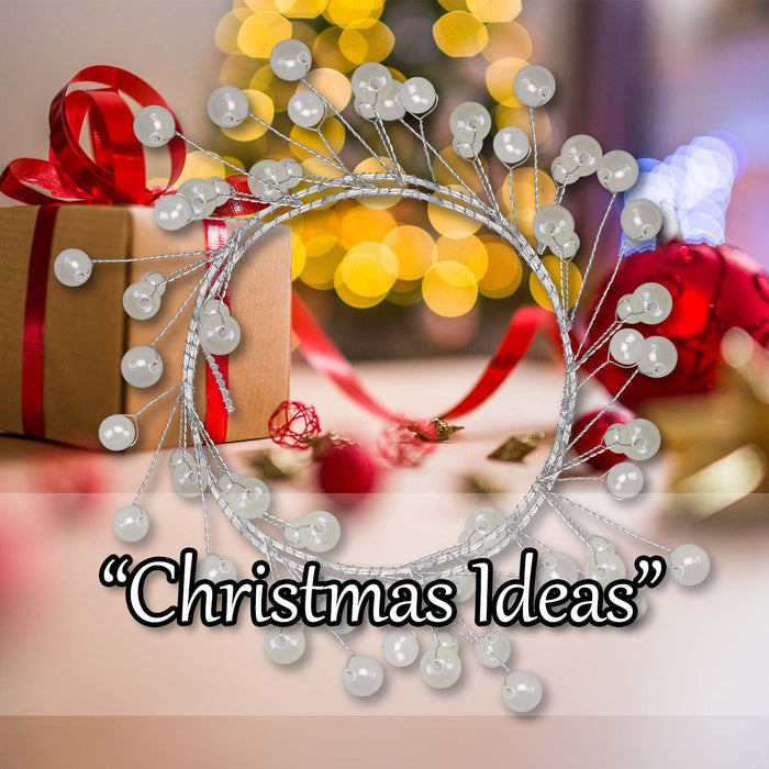 Christmas Pearl Garland Decoration 100cm x 3cm Cream X 1