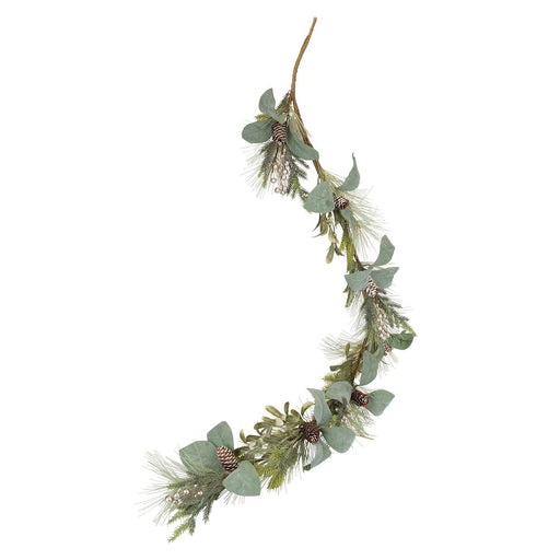 Christmas Garland Decoration 130cm x 22cm Cream X 1
