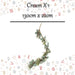 Christmas Garland Decoration 130cm x 22cm Cream X 1
