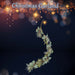Christmas Garland Decoration 130cm x 22cm Cream X 1