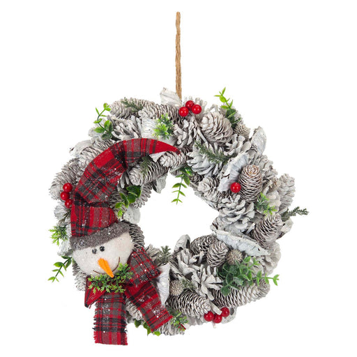 Christmas Wreath Decoration 37cm x 37cm Green X 1