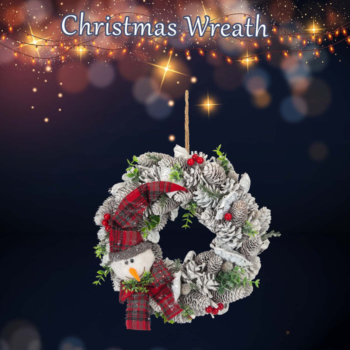 Christmas Wreath Decoration 37cm x 37cm Green X 1