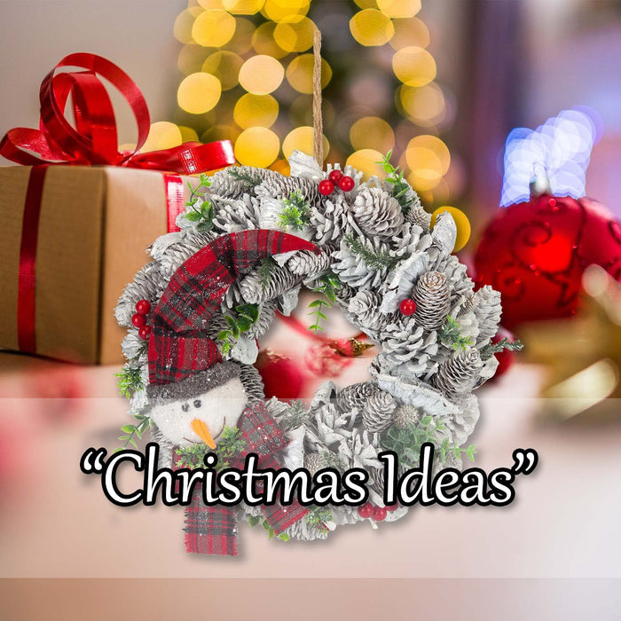 Christmas Wreath Decoration 37cm x 37cm Green X 1