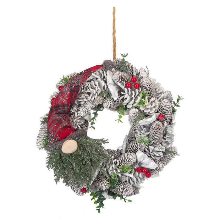 Christmas Wreath Decoration 37cm x 37cm Green X 1