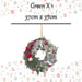 Christmas Wreath Decoration 37cm x 37cm Green X 1