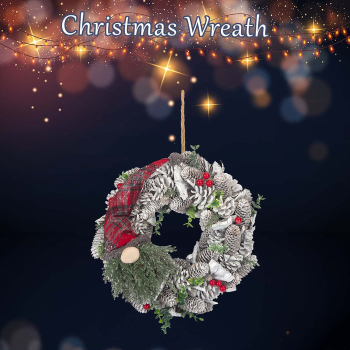 Christmas Wreath Decoration 37cm x 37cm Green X 1
