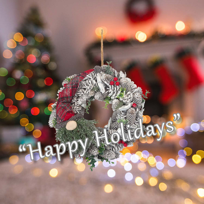 Christmas Wreath Decoration 37cm x 37cm Green X 1
