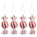 Christmas Candy Hanging Decoration 17cm x 24cm Red X 4
