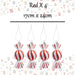 Christmas Candy Hanging Decoration 17cm x 24cm Red X 4