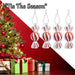 Christmas Candy Hanging Decoration 17cm x 24cm Red X 4