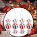 Christmas Candy Hanging Decoration 17cm x 24cm Red X 4