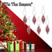 Christmas Teardrop Hanging Decoration 11cm x 12cm Red X 6