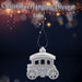 Christmas Carriage Hanging Decoration 11cm x 5cm Silver X 1