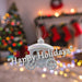 Christmas Carriage Hanging Decoration 11cm x 5cm Silver X 1