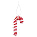 Christmas Knitted Candy Cane Hanging Decoration 25cm x 8cm Red X 1