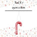 Christmas Knitted Candy Cane Hanging Decoration 25cm x 8cm Red X 1