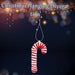 Christmas Knitted Candy Cane Hanging Decoration 25cm x 8cm Red X 1