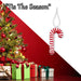 Christmas Knitted Candy Cane Hanging Decoration 25cm x 8cm Red X 1