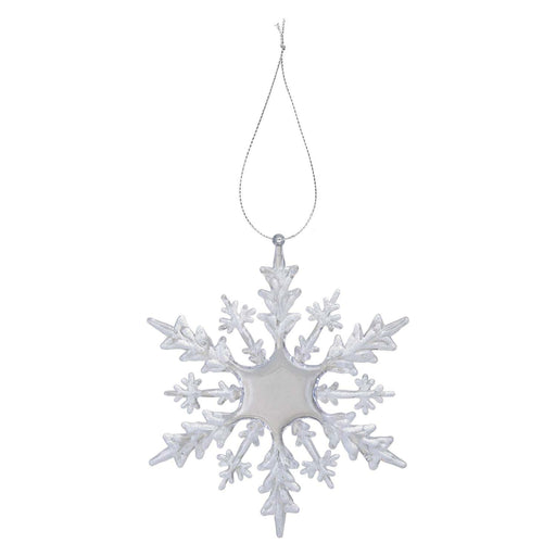 Christmas Snowflake Hanging Decoration 21cm x 20cm Silver X 1