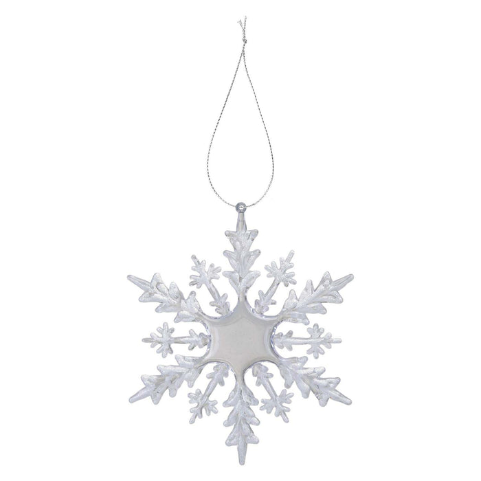 Christmas Snowflake Hanging Decoration 21cm x 20cm Silver X 1