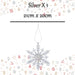 Christmas Snowflake Hanging Decoration 21cm x 20cm Silver X 1