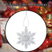 Christmas Snowflake Hanging Decoration 21cm x 20cm Silver X 1