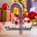 Christmas Candy Cane Hanging with Hanging Loop 56cm x 22cm Red X 1