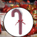 Christmas Candy Cane with Hanging Loop Decoration 56cm x 22cm Red X 1