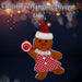 Christmas Ginger Bread Woman Hanging Decoration 31cm x 20cm Red X 1
