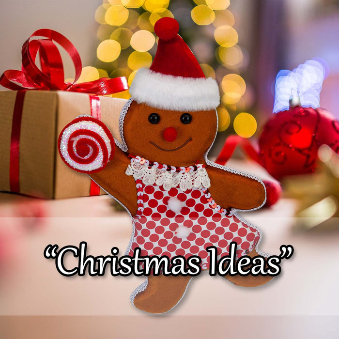 Christmas Ginger Bread Woman Hanging Decoration 31cm x 20cm Red X 1