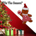 Christmas Ginger Bread Woman Hanging Decoration 31cm x 20cm Red X 1