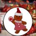 Christmas Ginger Bread Woman Hanging Decoration 31cm x 20cm Red X 1
