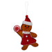 Christmas Ginger Bread Woman Hanging Decoration 31cm x 20cm Red X 1