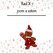 Christmas Ginger Bread Woman Hanging Decoration 31cm x 20cm Red X 1