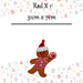 Christmas Ginger Bread Man Hanging Decoration 31cm x 7cm Red X 1
