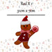 Christmas Ginger Bread Man Hanging Decoration 31cm x 7cm Red X 1