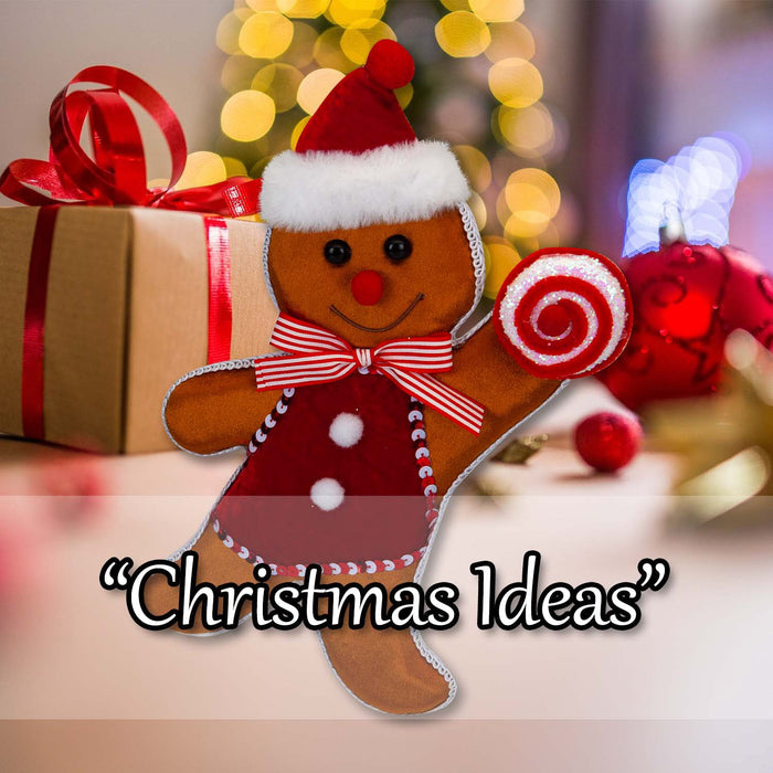 Christmas Ginger Bread Man Hanging Decoration 31cm x 7cm Red X 1
