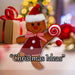 Christmas Ginger Bread Man Hanging Decoration 31cm x 7cm Red X 1