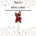 Christmas Ginger Bread Woman Pick 68cm x 22cm Red X 1